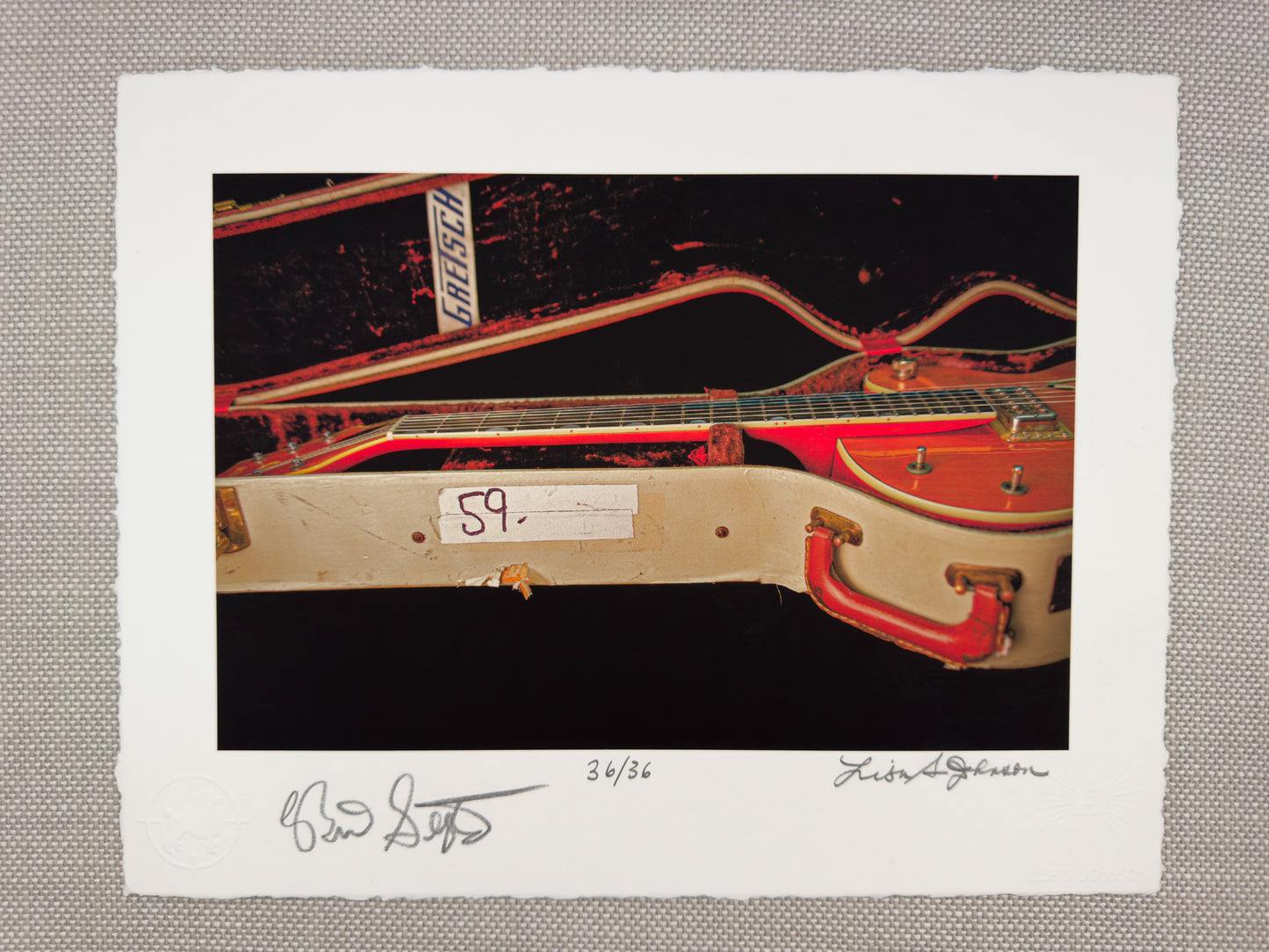 Giclee print - 1959 Gretsch 6120 - Signed and numbered by Brian Setzer and Lisa S. Johnson. Limited to an Edition of 36.